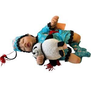 Paradise Galleries Retired Asian Reborn Doll‎ Asian Light Blue Outfit Black Hair